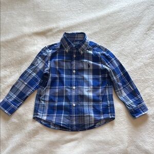 Polo by Ralph Lauren Blue Button Down Shirt Classic Plaid size 3T